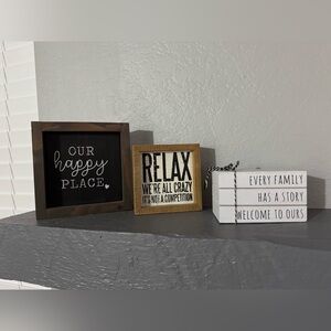 Decorative Wooden Sign Set